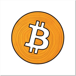 Bitcoin Cryptocurrency Crypto Cash BTC Logo Posters and Art